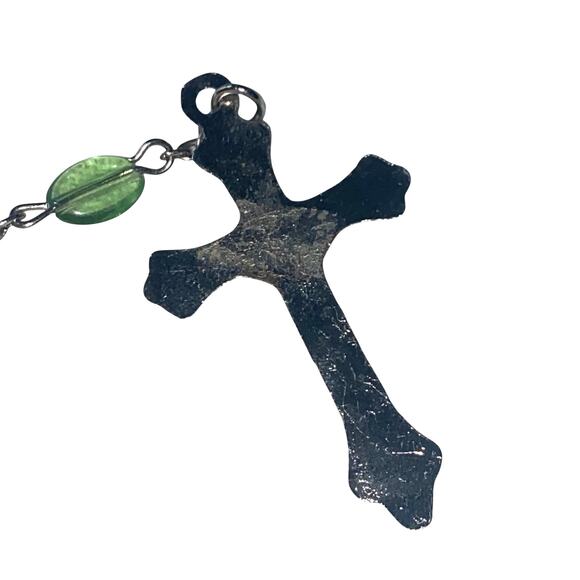 Multicolor Plastic Bead Holy Rosary 32" Child Prayer Crucifix Colorful Dainty - Picture 6 of 7